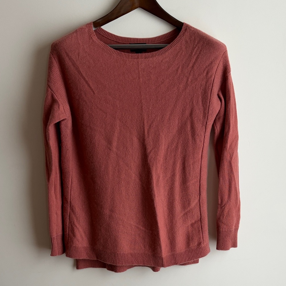 J. Crew Italian Cashmere Crewneck Sweater in Rose Coral
